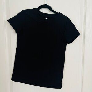 Primary 100% Cotton Solid Black Tee Shirt Kids Unisex Size 10